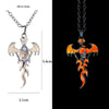 Stainless Steel Chain Luminous Dragon Pendant Glowing Necklace Night Glow In The Dark Necklace