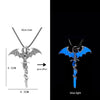 Stainless Steel Chain Luminous Dragon Pendant Glowing Necklace Night Glow In The Dark Necklace