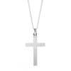 Flame Cross Pendant Chain Necklace Long Cross Jewelry Chain