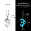 Stainless Steel Chain Luminous Dragon Pendant Glowing Necklace Night Glow In The Dark Necklace