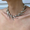 Stainless Steel ChainChoker Necklace Neck Short Collar Wolf Tooth Jewelry Necklaces