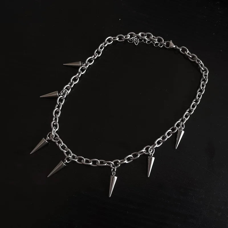 Stainless Steel ChainChoker Necklace Neck Short Collar Wolf Tooth Jewelry Necklaces