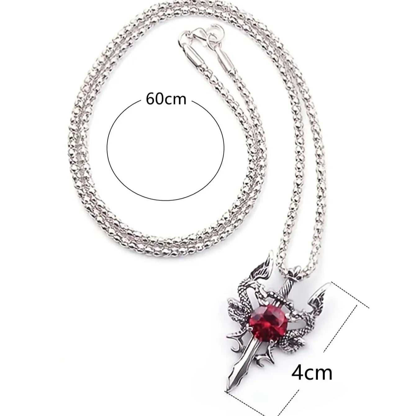 Dragon Water Diamond Long Necklace Dominant Retro Dragon Necklace Jewelry