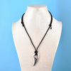 Stainless Steel Alpha Spear Tribal Wolf Teeth Pendant Necklace Black Silver Wolf Teeth