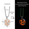 Stainless Steel Chain Luminous Dragon Pendant Glowing Necklace Night Glow In The Dark Necklace