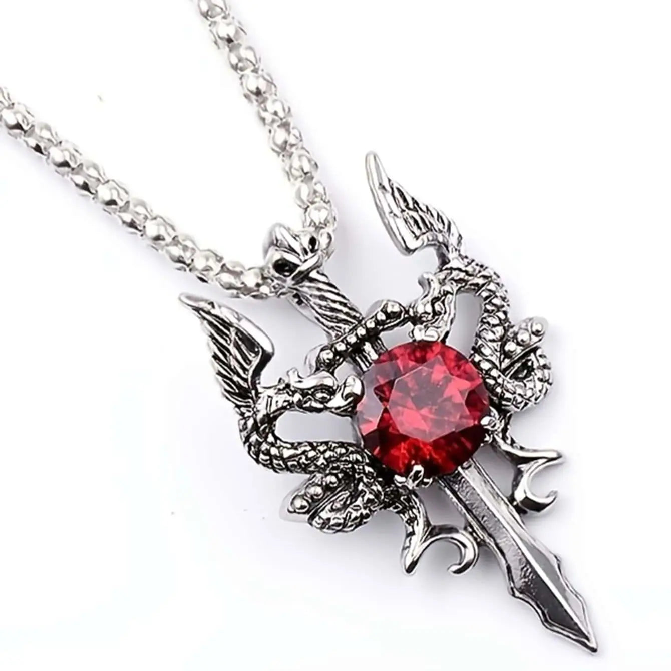 Dragon Water Diamond Long Necklace Dominant Retro Dragon Necklace Jewelry