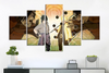Naruto Sasuke 5 Panel Canvas Wall Art Anime Poster Prints Home Decor Canvas