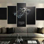 Game of Thrones House Stark 5 Pieces Canvas Home Decor 5 Panels Canvas