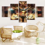 Naruto Kurama 5 Pcs Canvas Set Wall Art Naruto Anime Poster Picture Living Room Home Decor Framework Artwork Canvas