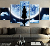 Bleach 5 Pieces Blue Moon Canvas Anime Home Decoration Paintings Wall Art Canvas