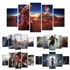 5 Pieces Assassin's Creed Posters Different Canvas Art Wall Assassin's Creed Decor 5 Panel Canvas