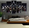 5 Pieces Assassin's Creed Posters Different Canvas Art Wall Assassin's Creed Decor 5 Panel Canvas