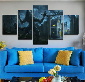 Alpha Werewolf 5 Pieces Canvas Wall Art Decor Home Living Room Decorations 5 Panel Werewolf Canvas