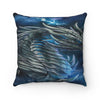 Lighting Dragon Blue Wolf Polyester Square Pillow