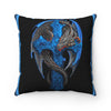 Dragon Blue Cross Polyester Square Pillow