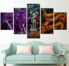 Naruto Sasuke Final Valley Fight 5-Panel Canvas Wall Art Anime Print Decor Canvas