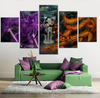 Naruto Sasuke Final Valley Fight 5-Panel Canvas Wall Art Anime Print Decor Canvas