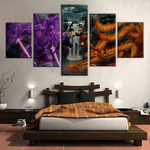 Naruto Sasuke Final Valley Fight Anime Canvas Posters Print Wall Art Picture Decor 5 Pieces Canvas