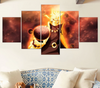 Naruto Bijuu Sage Mode 5 Panel Canvas Wall Art Home Decor Anime Art Canvas