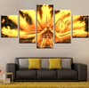 Naruto 7th Hokage Nine Tails Sage Mode 5 Panel Canvas Wall Art Living Room Home Decoration