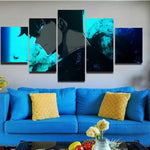 Sung Jin-Woo Home Decor 5 Pieces Canvas Decorations Home Wall Art Anime 5 Panel Canvas Solo Leveling