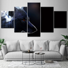 Black Wolf Alpha 5 Piece Canvas Wall Art Living Room Home Decor 5 Panel Painting Canvas