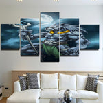 Alpha Werewolf Moon 5 Pieces Canvas Wall Art Hero Bedroom Decor Living Room Canvas
