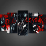 Solo Leveling Sung Jin-Woo Evolution 5 Pieces Canvas Decorations Home Wall Art Bedroom Decor Living Room 5 Panel Canvas