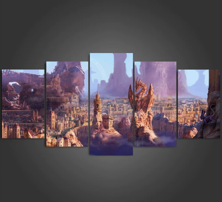 Kingdom In The Canyon 5 Pieces Canvas Wall Art Decor Home Living Room Bed Decorations 5 Panel Canvas