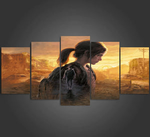 Joel And Ellie The Last of Us 5 Pieces Canvas Wall Art Decor Home Living Room Decor 5 Panel Canvas
