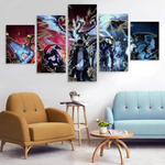 Solo Leveling Sung Jin Woo Army 5 Piece Canvas Home Decor Painting Art Wall Canvas