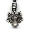 Green Black Red Eyes Wolf Different Amulet Pendant Nordic Bead Valknut Trinity Viking Necklace Talisman Wicca Jewelry