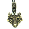 Green Black Red Eyes Wolf Different Amulet Pendant Nordic Bead Valknut Trinity Viking Necklace Talisman Wicca Jewelry