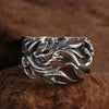 Real Silver Hollow Dragon Ring Sterling Silver Thai Silver Retro Dragon Trendy Ring Jewelry