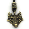 Green Black Red Eyes Wolf Different Amulet Pendant Nordic Bead Valknut Trinity Viking Necklace Talisman Wicca Jewelry