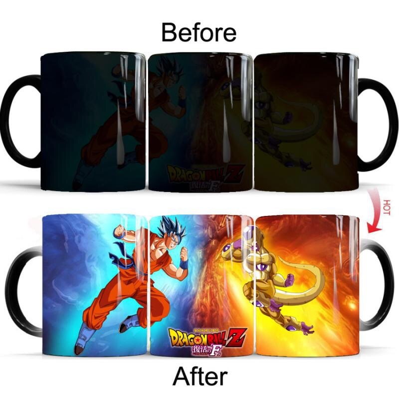 Dragon Ball Z and Super Color Changing Mugs Different Designs Coffee Tea Milk Ceramic 350ml Cups