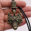 Green Black Red Eyes Wolf Different Amulet Pendant Nordic Bead Valknut Trinity Viking Necklace Talisman Wicca Jewelry