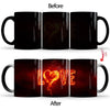 Thermochromic Magic Cup Love Color Changing Mug Ceramic 350ml Coffee Milk Cup Drink