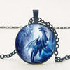 Ice Blue Dragon Pendant Necklace Jewelry Dragon Necklace Ice Blue Queen Pendant