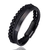 Stainless Steel Stone Beads Bracelet Tiger Stone Bangle Bracelet Stainless Steel Punk Leather Jewelry