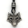 Green Black Red Eyes Wolf Different Amulet Pendant Nordic Bead Valknut Trinity Viking Necklace Talisman Wicca Jewelry