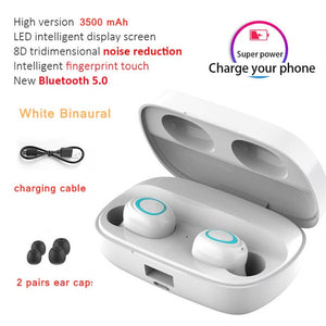 Bluetooth LED 3500mah Wireless Earphones Headphones Earbuds TWS Touch Control Headset Noise Cancel Earphone Headphone