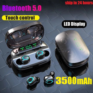 Bluetooth LED 3500mah Wireless Earphones Headphones Earbuds TWS Touch Control Headset Noise Cancel Earphone Headphone
