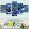 Solo Leveling Kneel To The King Sung Jin Woo 5 Panel Canvas Home Decor Warrior 5 Pieces Canvas Art Wall