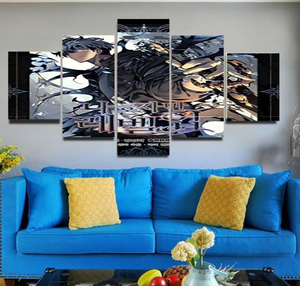 Solo Leveling Sung Jin-Woo 5 Pieces Canvas Home Room Decor Wall Art Living Room 5 Panel Canvas