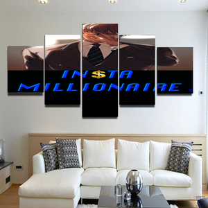 Intsa Millionaire 5 Piece Cross Canvas Home Decor 5 Panel Wall Art Canvas