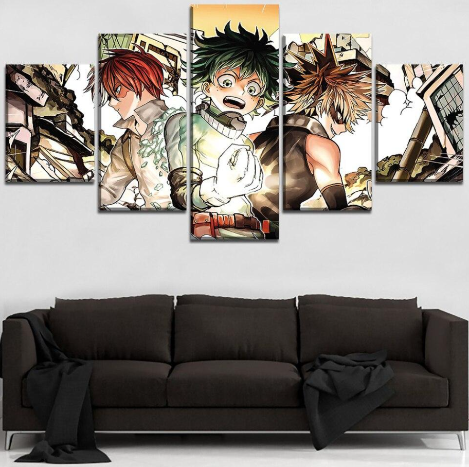 My Hero Academia Anime 5 Pieces Canvas Painting Wall Art Picture Home Decor Living Room Canvas