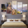 Jesus In Thought Printed Canvas 5 Panels Painting Home Decor Posters Wall Art Framework