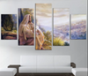 Jesus In Thought Printed Canvas 5 Panels Painting Home Decor Posters Wall Art Framework