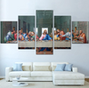 Jesus Painting Canvas Wall Art 5 Pieces Last Supper Landscape Poster Canvas Living Room Decoration Pictures